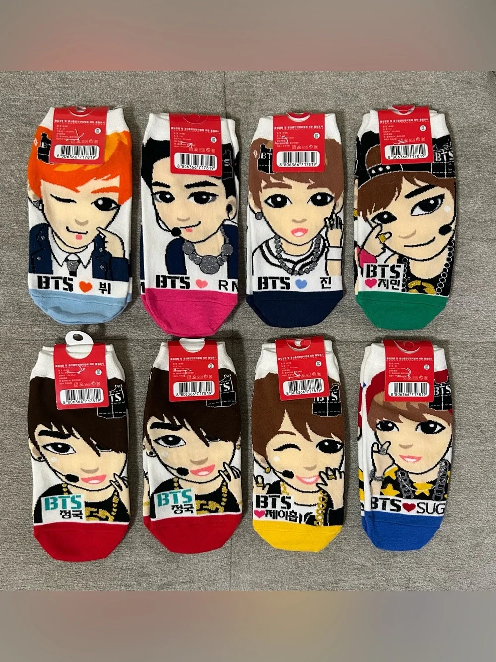 Character Ankle Socks - Lot of 8